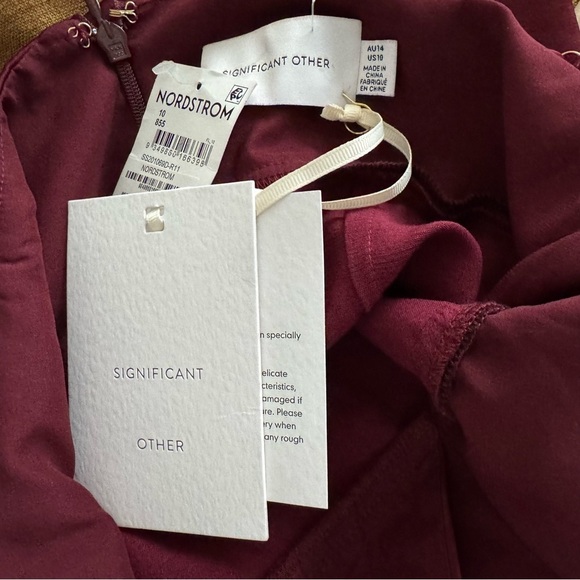 Significant Other Elsie Dress Wine Burgundy Slip Satin Formal Event Prom 10 NWT - Picture 12 of 13
